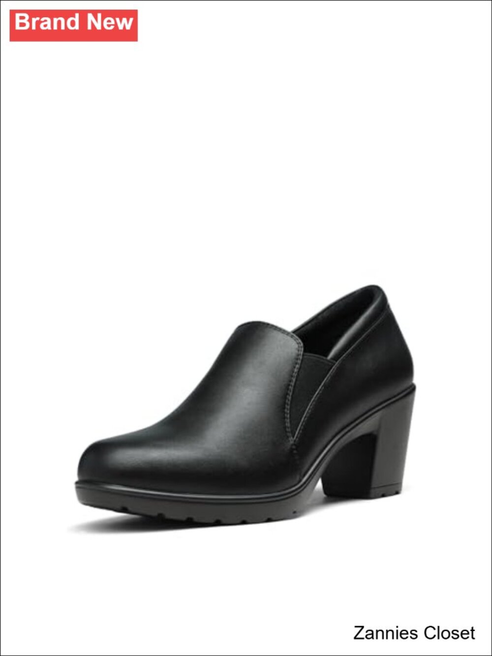 ✨ DREAM PAIRS Women's Faux Leather Block Heel Loafers Pumps